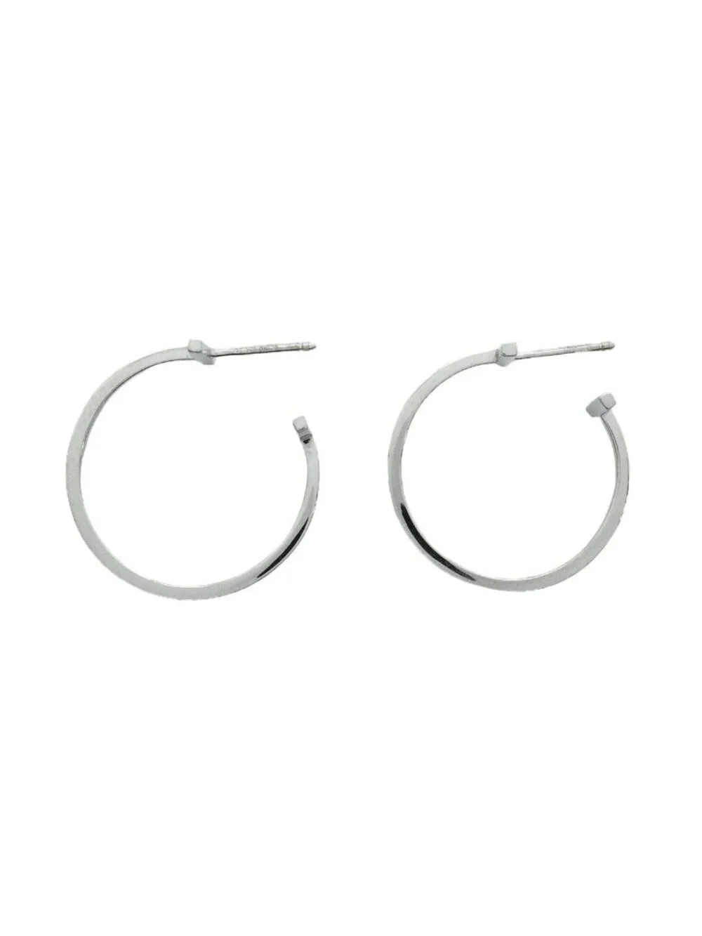 Tiffany & Co Earrings T Wire Medium 18k White Gold